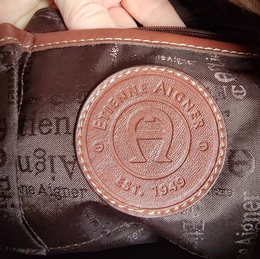 EUC Etienne Aigner Striped Tote - Picture 5 of 12